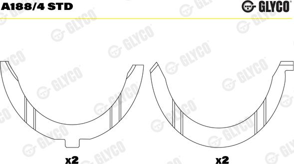 Glyco A188/4 STD - Disco distanciador, cigüeñal parts5.com