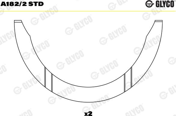 Glyco A182/2 STD - Távtartó lemez, főtengely parts5.com