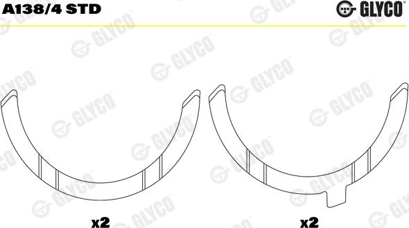 Glyco A138/4 STD - Thrust Washer, crankshaft parts5.com