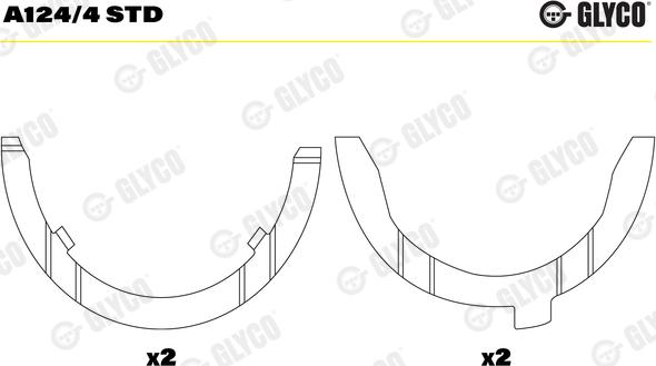 Glyco A124/4 STD - Distancna plosca, rocicna gred parts5.com