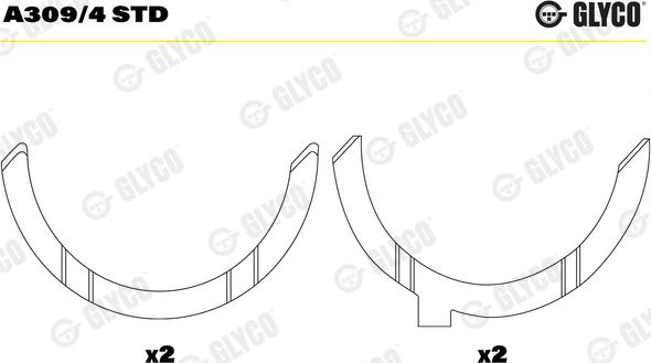 Glyco A309/4 STD - Distanční kotouč, kliková hřídel parts5.com