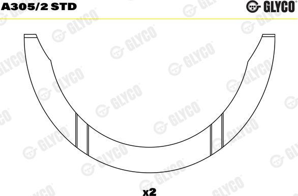 Glyco A305/2 STD - Rondelle d'écartement, vilebrequin parts5.com