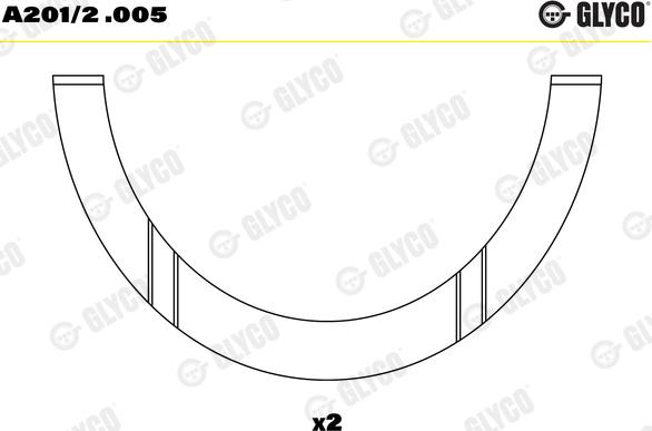 Glyco A201/2 .005 - Disco distanciador, cigüeñal parts5.com