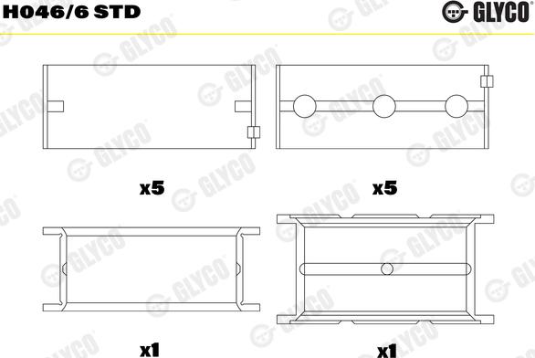 Glyco H046/6 STD - Lezaj (glavni) rocicne gredi parts5.com