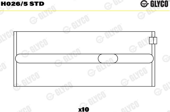 Glyco H026/5 STD - Tuleja łożyska wału korbowego parts5.com