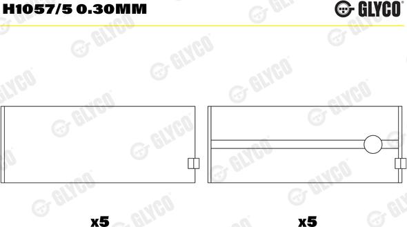 Glyco H1057/5 0.30mm - Cuzineti, arbore cotit parts5.com