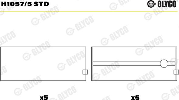 Glyco H1057/5 STD - Cuzineti, arbore cotit parts5.com