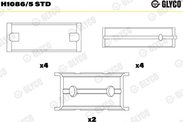 Glyco H1086/5 STD - Krank mili yatağı parts5.com