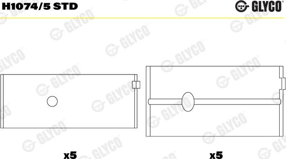 Glyco H1074/5 STD - Ležaj koljenastog vratila parts5.com