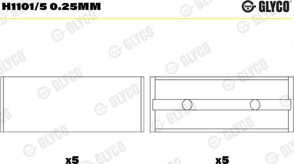 Glyco H1101/5 0.25mm - Runkolaakeri parts5.com