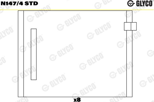 Glyco N147/4 STD - Camshaft Bushes parts5.com