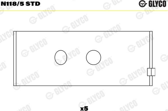 Glyco N118/5 STD - Cojinete de árboles de levas parts5.com