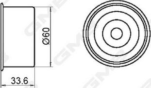 GMB GT10061 - Обтяжна ролка, ангренаж parts5.com