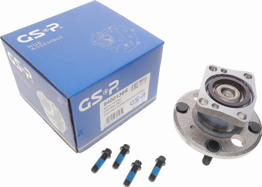 GSP 9400136K - Zestaw łożysk koła parts5.com