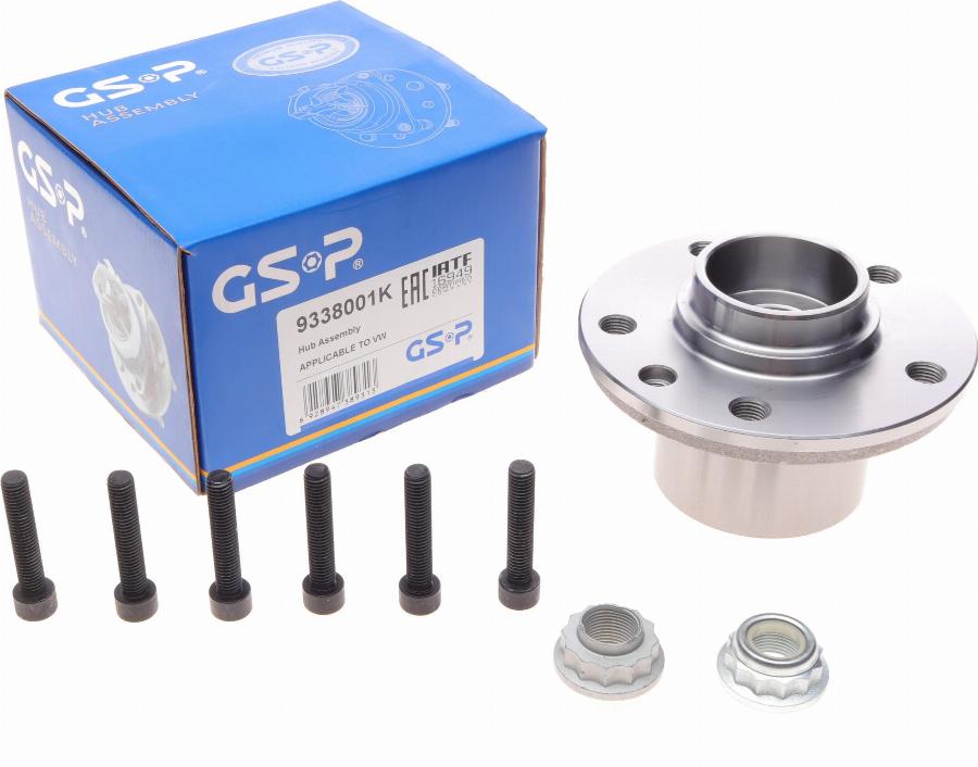 GSP 9338001K - Wheel hub, bearing Kit parts5.com