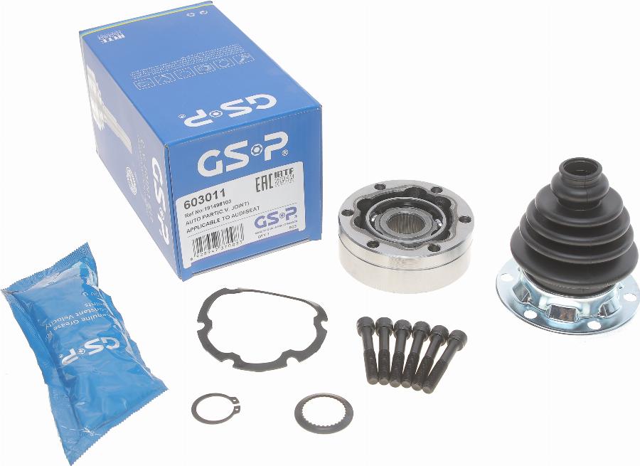 GSP 603011 - Каре комплект, полуоска parts5.com