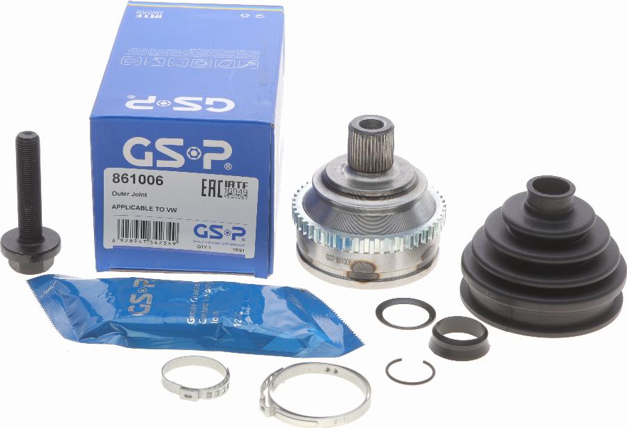 GSP 861006 - Каре комплект, полуоска parts5.com