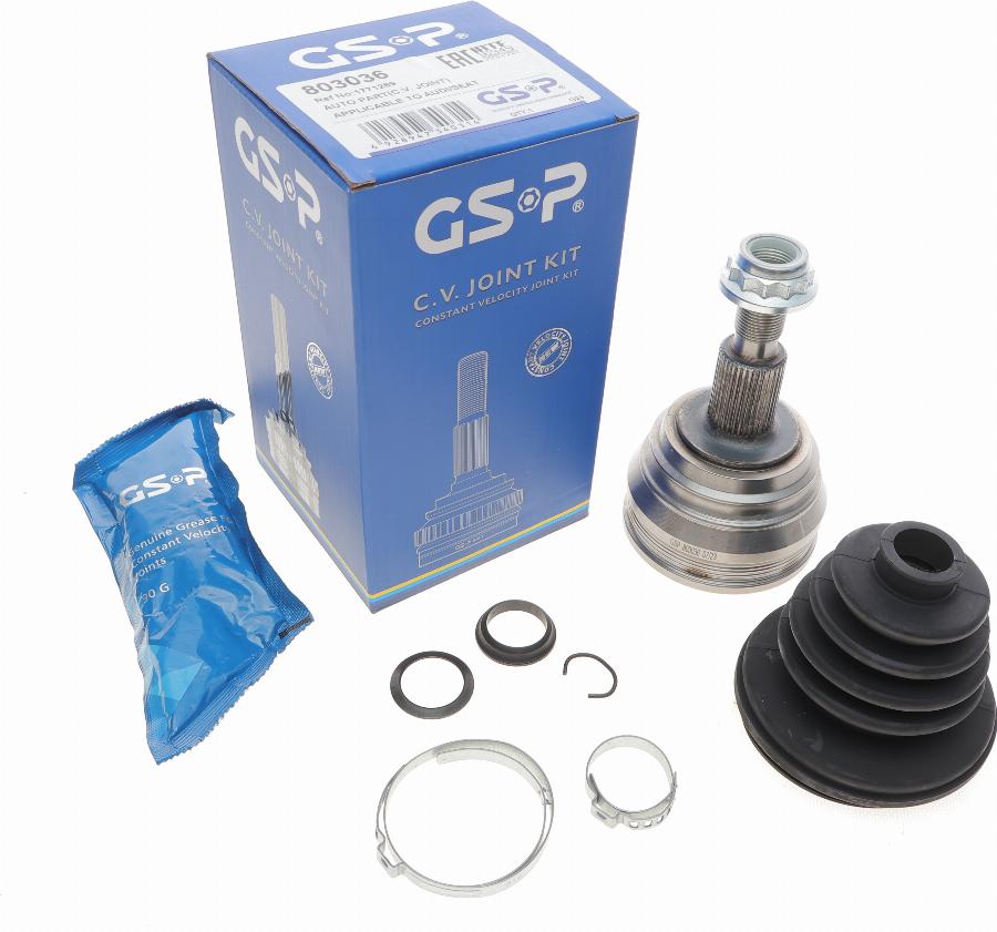 GSP 803036 - Каре комплект, полуоска parts5.com