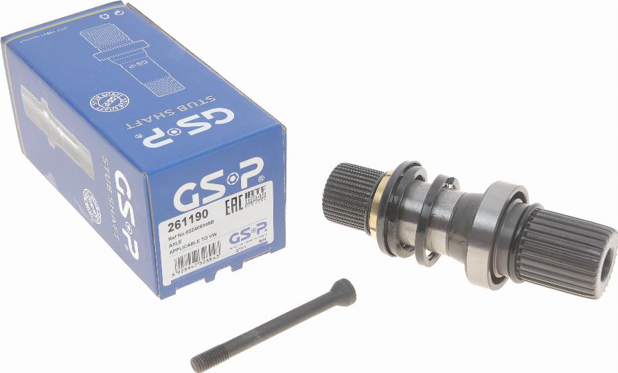 GSP 261190 - Stub Axle, differential parts5.com