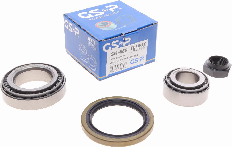 GSP GK6686 - Wheel hub, bearing Kit parts5.com