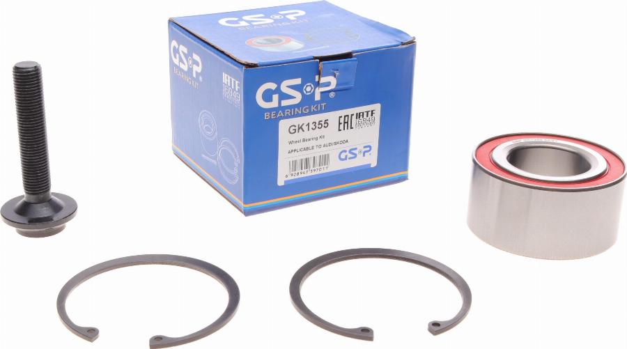 GSP GK1355 - Wheel hub, bearing Kit parts5.com