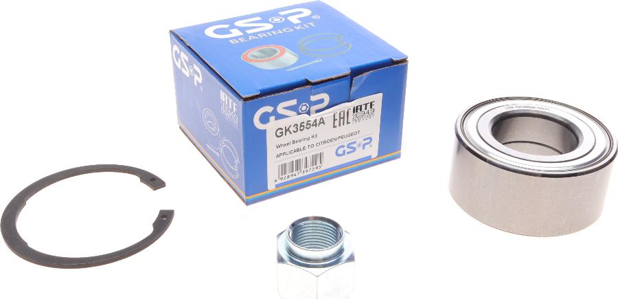 GSP GK3554A - Kerékcsapágy készlet parts5.com