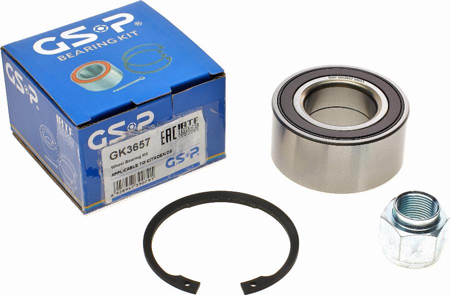 GSP GK3657 - Wheel hub, bearing Kit parts5.com