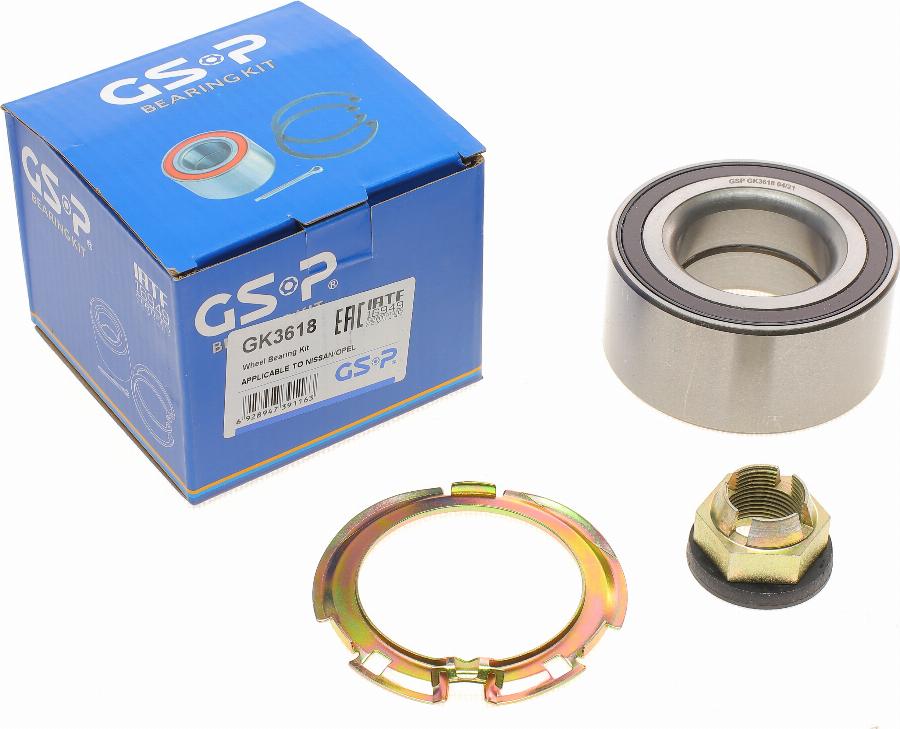 GSP GK3618 - Kerékcsapágy készlet parts5.com