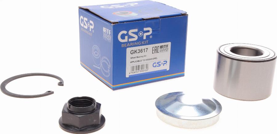 GSP GK3617 - Komplet ležaja točka parts5.com