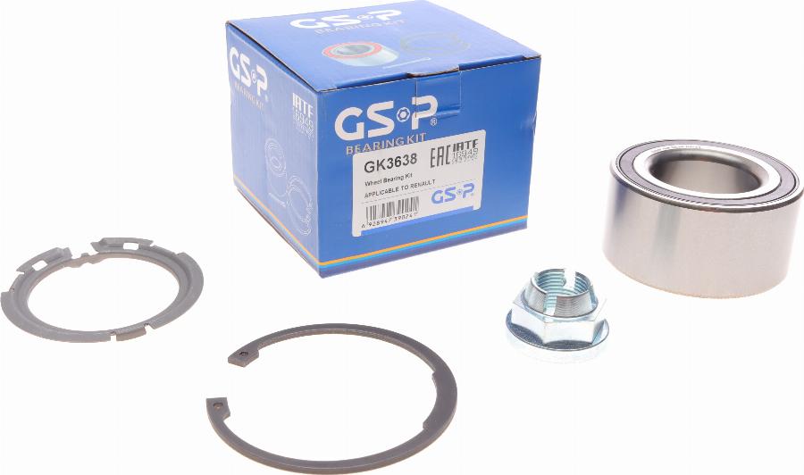 GSP GK3638 - Zestaw łożysk koła parts5.com