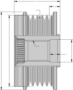 HELLA 9XU 358 039-031 - Τροχαλία ιμάντα , γεννήτρια parts5.com