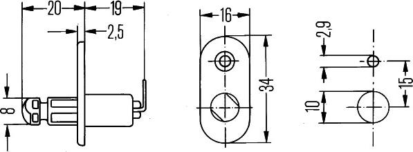 HELLA 6ZF 004 365-041 - Interruptor, contacto de puerta parts5.com