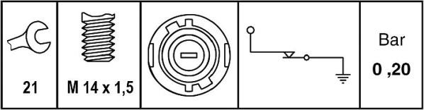 HELLA 6ZL 009 600-051 - Érzékelő, olajnyomás parts5.com