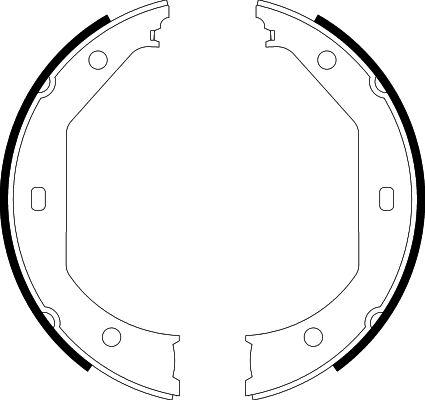 HELLA 8DA 355 050-381 - Jeu de mâchoires de frein, frein de stationnement parts5.com