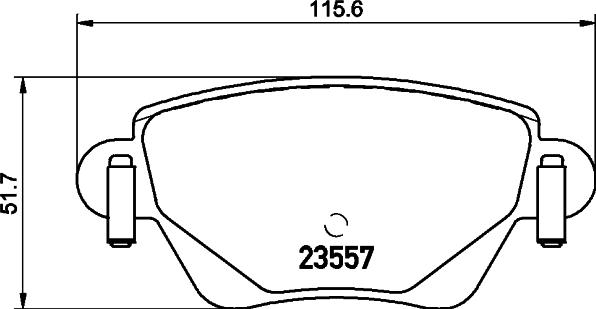 HELLA 8DB 355 009-081 - Тормозные колодки, дисковые, комплект parts5.com