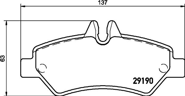 HELLA 8DB 355 005-351 - Komplet pločica, disk-kočnica parts5.com