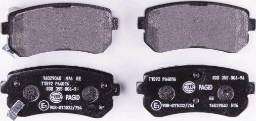 HELLA 8DB 355 006-961 - Brake Pad Set, disc brake parts5.com