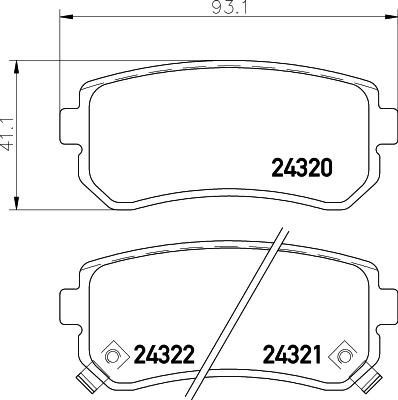 HELLA 8DB 355 006-961 - Brake Pad Set, disc brake parts5.com