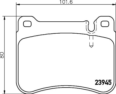 HELLA 8DB 355 006-541 - Juego de pastillas de freno parts5.com