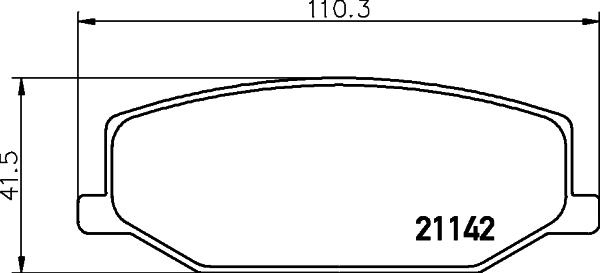 HELLA 8DB 355 006-161 - Zestaw klocków hamulcowych, hamulce tarczowe parts5.com