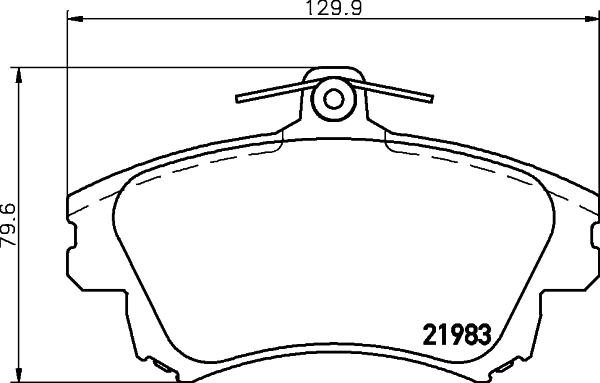 HELLA 8DB 355 006-711 - Komplet zavornih oblog, ploscne (kolutne) zavore parts5.com