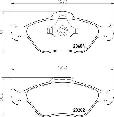 HELLA 8DB 355 008-901 - Kit de plaquettes de frein, frein à disque parts5.com