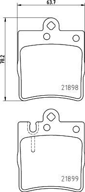 HELLA 8DB 355 008-451 - Brake Pad Set, disc brake parts5.com