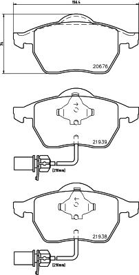 HELLA 8DB 355 008-411 - Zestaw klocków hamulcowych, hamulce tarczowe parts5.com