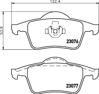 HELLA 8DB 355 008-871 - Komplet zavornih oblog, ploscne (kolutne) zavore parts5.com