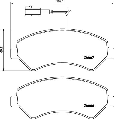 HELLA 8DB 355 019-901 - Set placute frana,frana disc parts5.com