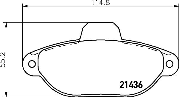 HELLA 8DB 355 019-151 - Set placute frana,frana disc parts5.com