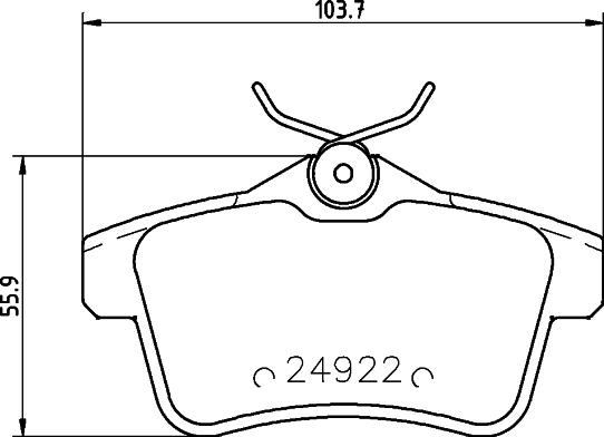 HELLA 8DB 355 014-531 - Тормозные колодки, дисковые, комплект parts5.com