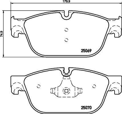 HELLA 8DB 355 015-061 - Brake Pad Set, disc brake parts5.com