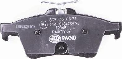 HELLA 8DB 355 015-741 - Brake Pad Set, disc brake parts5.com